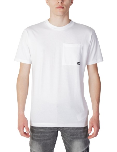 New Balance T-shirt homme blanc poche