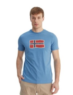 Napapijri T-shirt homme bleu azur