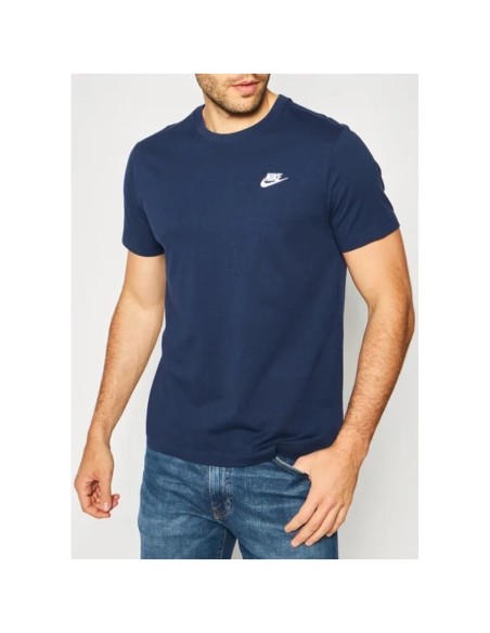 Nike T-shirt homme bleu coton