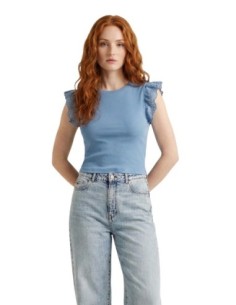Only Top femme bleu azur