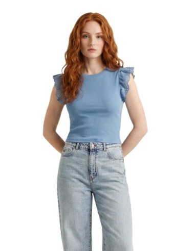 Only Top femme bleu azur