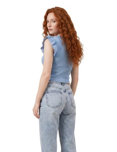 Only Top femme bleu azur