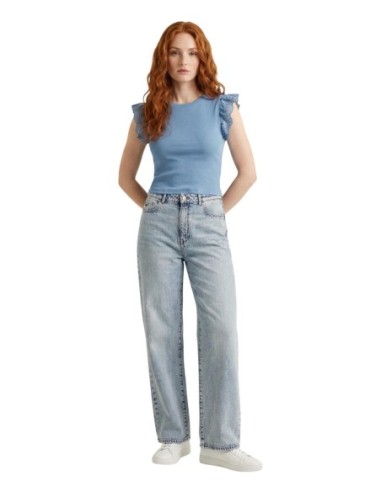 Only Top femme bleu azur