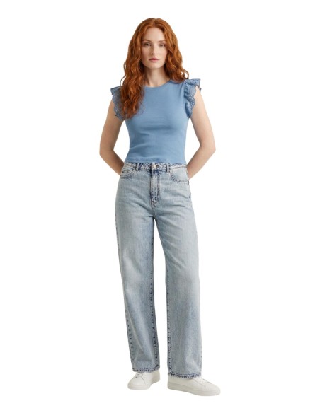 Only Top femme bleu azur