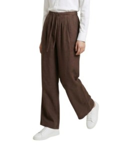 Only Pantalon femme marron fluide