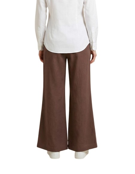 Only Pantalon femme marron fluide