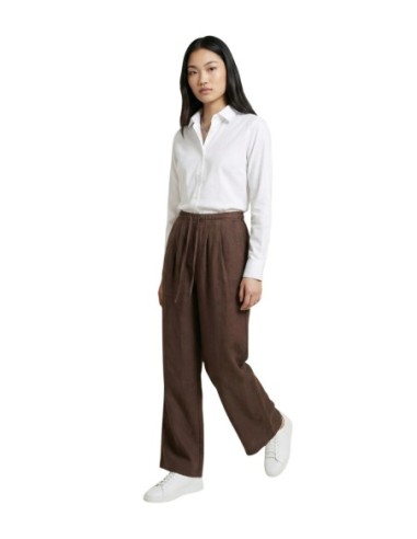 Only Pantalon femme marron fluide