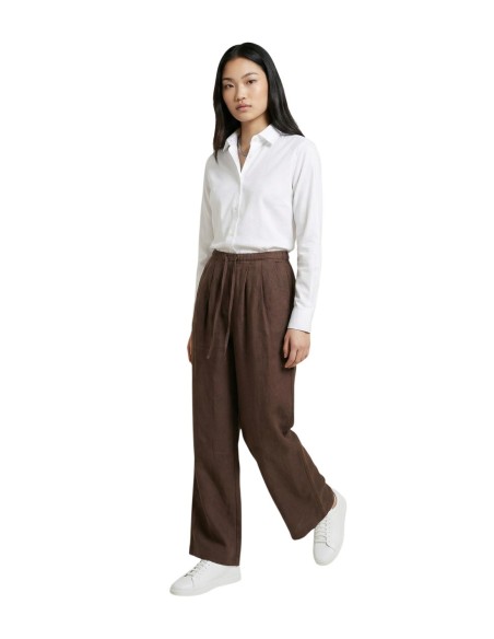 Only Pantalon femme marron fluide