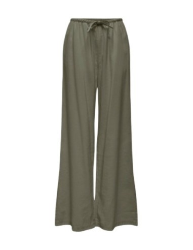 Only Pantalon femme vert fluide