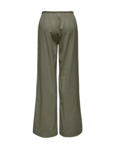 Only Pantalon femme vert fluide