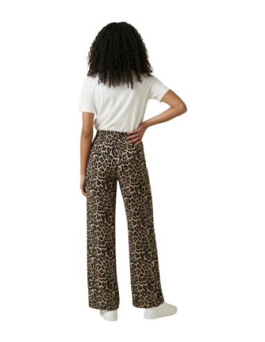 Only Pantalon femme léopard