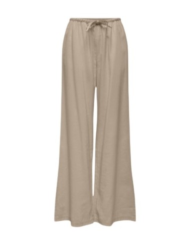 Only Pantalon femme beige lacets