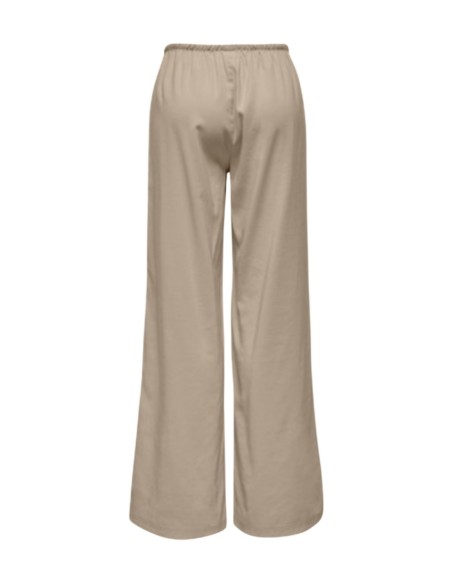 Only Pantalon femme beige lacets
