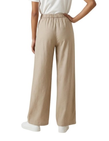 Only Pantalon femme beige lacets