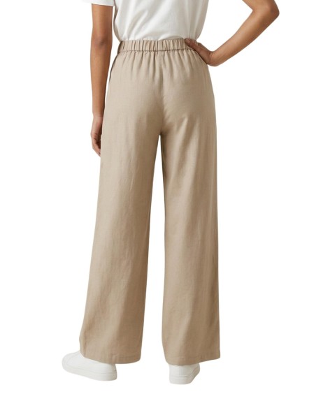 Only Pantalon femme beige lacets