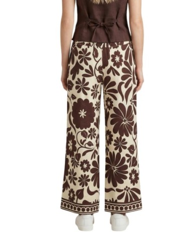 Only Pantalon femme floral beige