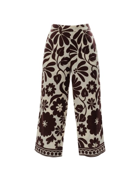 Only Pantalon femme floral beige