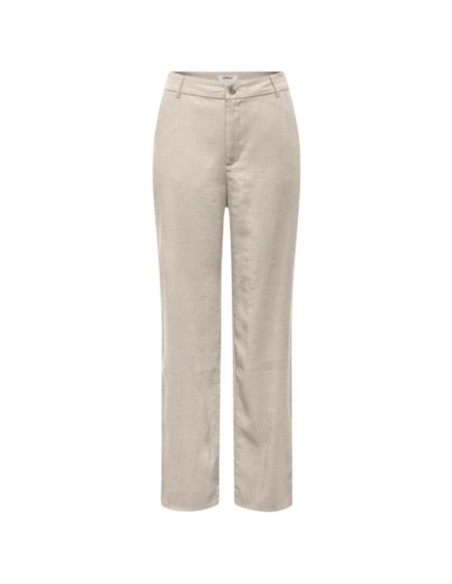 Only Pantalon femme beige droit