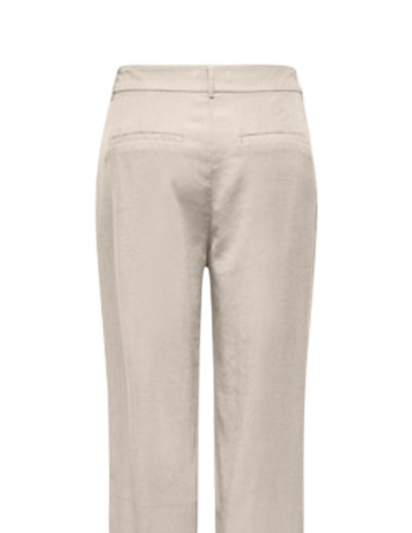 Only Pantalon femme beige droit
