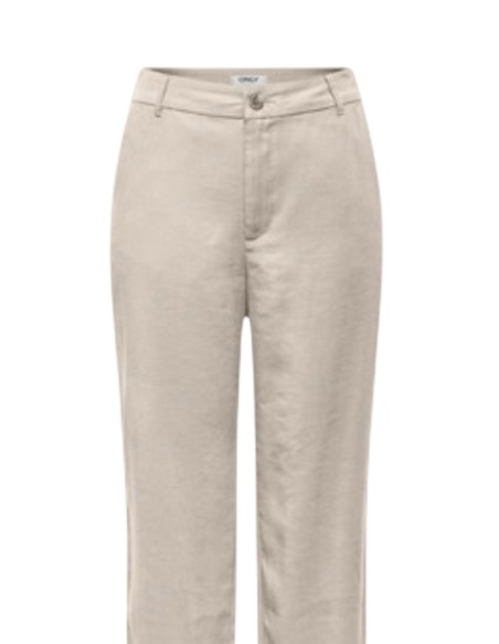 Only Pantalon femme beige droit