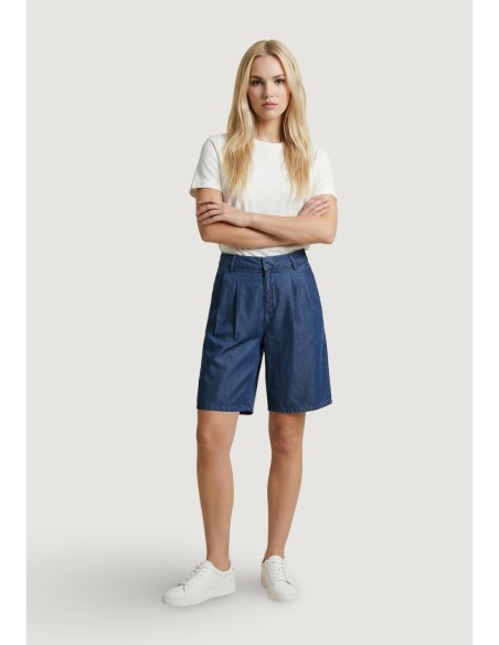 Only Short femme bleu tailleur
