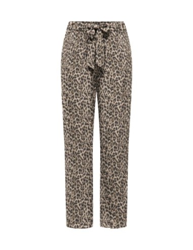 Only Pantalon femme palazzo léopard
