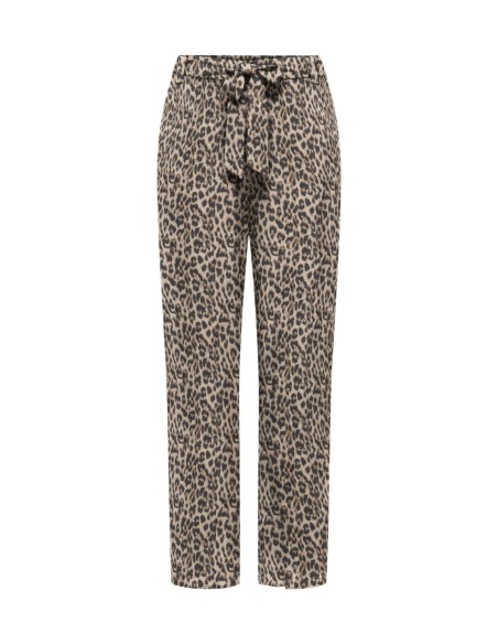 Only Pantalon femme palazzo léopard