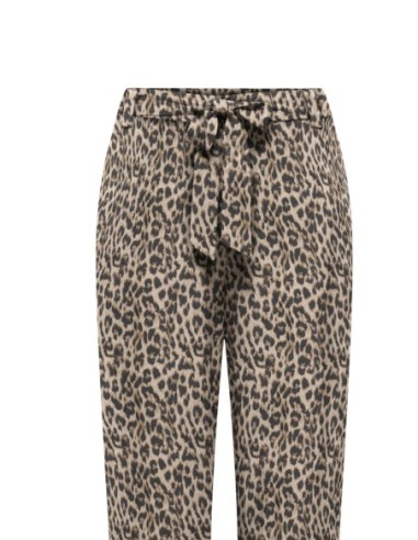 Only Pantalon femme palazzo léopard