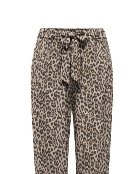 Only Pantalon femme palazzo léopard