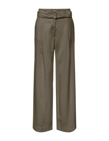 Only Pantalon femme vert ceinture