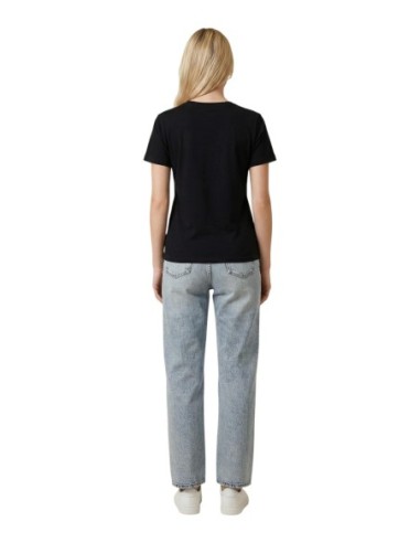 Only T-shirt femme noir paillettes
