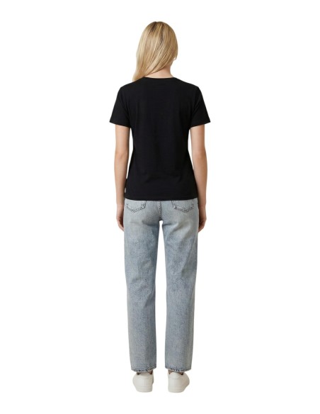 Only T-shirt femme noir paillettes