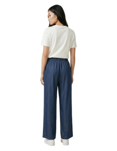 Only Pantalon femme lyocell bleu
