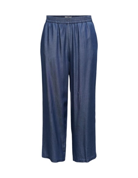 Only Pantalon femme lyocell bleu