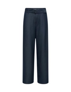 Only Pantalon femme bleu ceinture