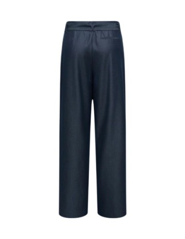 Only Pantalon femme bleu ceinture