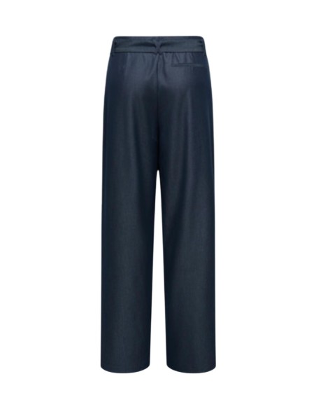 Only Pantalon femme bleu ceinture