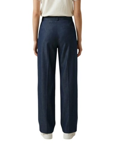 Only Pantalon femme bleu ceinture