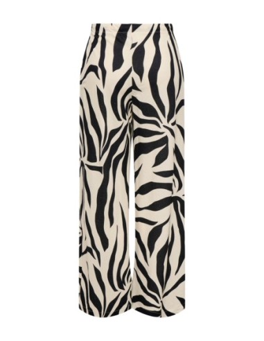 Only Pantalon femme noir imprimé