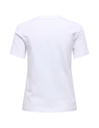 Only T-shirt femme beige coton bio