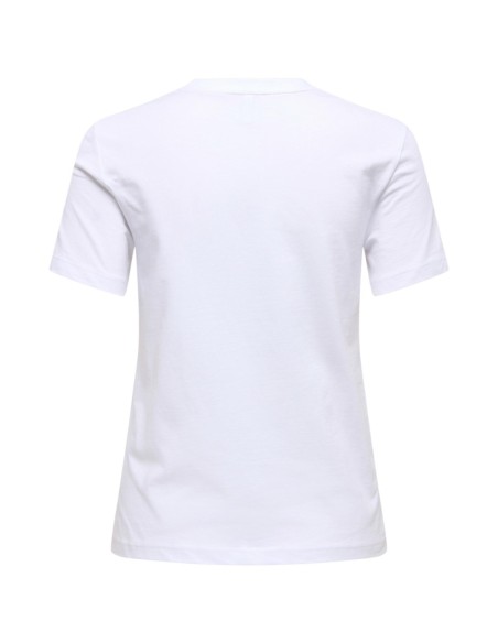 Only T-shirt femme beige coton bio