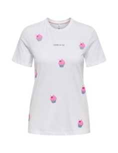 Only T-shirt femme blanc coton bio