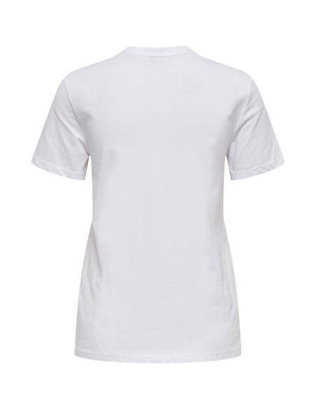 Only T-shirt femme blanc coton bio