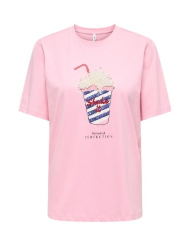 Only T-shirt femme rose