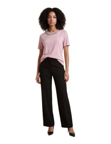 Only T-shirt femme rose modal