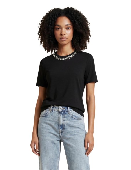 Only T-shirt femme noir modal