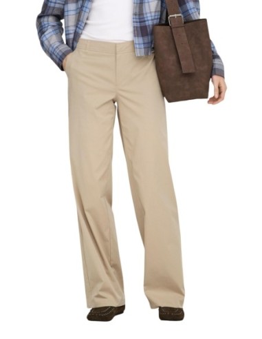 Only Pantalon femme beige chic
