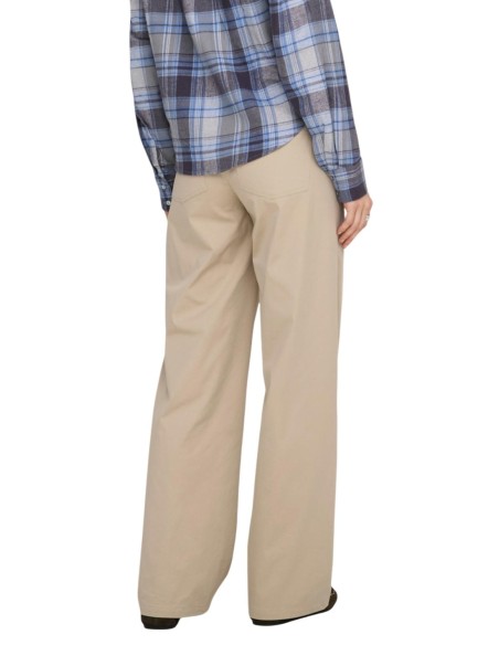 Only Pantalon femme beige chic