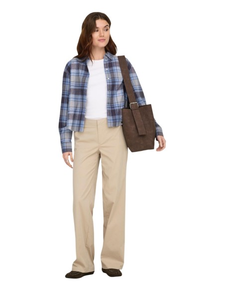 Only Pantalon femme beige chic