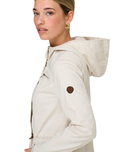 Only Veste femme beige capuche